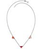 James Avery Enamel Connected Hearts Collar Short Pendant Necklace, Color:Sterling Red - Image 2