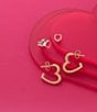 James Avery Enamel Connected Hearts Stud Earrings, Color:Sterling Silver/Red - Image 3