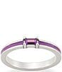 James Avery Enamel Gemstone Stacker Ring, Color:Sterling Silver/Amethyst - Image 1