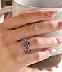 James Avery Enamel Gemstone Stacker Ring, Color:Sterling Silver/Amethyst - Image 2