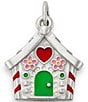 James Avery Enamel Gingerbread House Charm, Color:Sterling Silver - Image 1