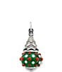 James Avery Enamel Glitter Christmas Tree Art Glass Charm, Color:Sterling Multi - Image 1