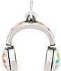 Color:Sterling Silver - Image 1 - Enamel Love My Headphones Charm