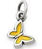 James Avery Enamel Mini Butterfly Charm, Color:Sterling Silver/Yellow - Image 1