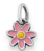 Color:Pink and Yellow - Image 1 - Enamel Mini Flower Charm