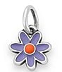 James Avery Enamel Mini Flower Charm, Color:Purple and Orange - Image 1