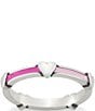 Color:Sterling Pink - Image 1 - Enamel Multi-Pink Hearts Band Ring