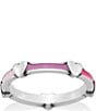 Color:Sterling Pink - Image 2 - Enamel Multi-Pink Hearts Band Ring