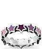 James Avery Enamel Pink Connected Stars Band Ring, Color:Sterling Silver - Image 2