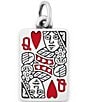Color:Sterling Red - Image 1 - Enamel Queen of Hearts Charm