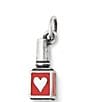 Color:Sterling Red - Image 1 - Enamel Red Nail Polish Charm