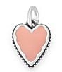James Avery Enamel Small Heart Charm, Color:Pink - Image 1