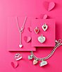 James Avery Enamel Small Heart Charm, Color:Pink - Image 2