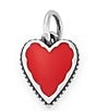 James Avery Enamel Small Heart Charm, Color:Red - Image 1