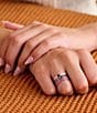 James Avery Enamel Scalloped Stacker Ring, Color:Sterling Silver/Pink - Image 2