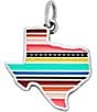 Color:Sterling Multi - Image 1 - Enamel Texas Serape Charm