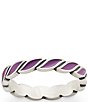 James Avery Enamel Twist Stacker Ring, Color:Sterling Silver/Purple - Image 1