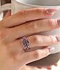 James Avery Enamel Twist Stacker Ring, Color:Sterling Silver/Purple - Image 2