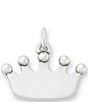 James Avery Engravable Crown Charm, Color:Sterling Silver - Image 1