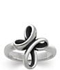 Color:Sterling Silver - Image 1 - Eternal Ribbon Cross Ring