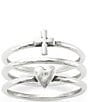 Color:Sterling Silver - Image 1 - Faith & Love Ring Set