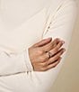 James Avery Framed Horizon Cross Band Ring, Sterling Silver/Bronze - Image 2