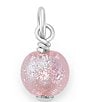 Color:Pink - Image 1 - Glitter Mini Art Glass Bead Charm