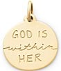 Color:14K Gold - Image 1 - God Is Within Her Charm