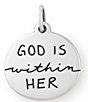 Color:Sterling Silver - Image 1 - God Is Within Her Charm