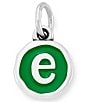 Color:E - Image 1 - Green Enamel Initial Charm