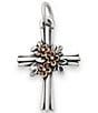 Color:Sterling/Bronze - Image 1 - Grow In Faith Cross Charm
