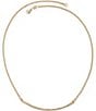 Color:14K Gold - Image 1 - 14K Hammered Crescent Changeable Charm Holder Necklace
