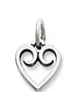 Color:Sterling Silver - Image 1 - Heart Charm