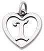 James Avery Heart Initial Charm, Color:I - Image 1