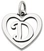 Color:D - Image 1 - Heart Initial Charm