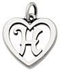 James Avery Heart Initial Charm, Color:H - Image 1