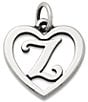 James Avery Heart Initial Charm, Color:Z - Image 1