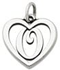 James Avery Heart Initial Charm, Color:O - Image 1