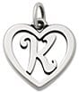 James Avery Heart Initial Charm, Color:K - Image 1