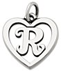 James Avery Heart Initial Charm, Color:R - Image 1
