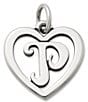 James Avery Heart Initial Charm, Color:P - Image 1