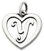 James Avery Heart Initial Charm, Color:Y - Image 1