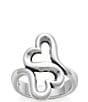 Color:Sterling Silver - Image 1 - Heart to Heart Ring