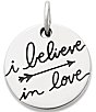 Color:Sterling Silver - Image 1 - #double;I Believe In Love#double; Charm