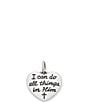 James Avery I Can Do All Things In Him Sterling Silver Charm - Image 1