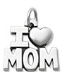 Color:Sterling Silver - Image 1 - I Love Mom Charm