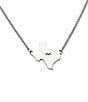 Color:Sterling Silver - Image 1 - I Love Texas Necklace