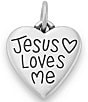 Color:Sterling Silver - Image 1 - Jesus Loves Me Charm