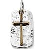 Color:Silver - Image 1 - Jewelry Engravable Tag & Cross Pendant