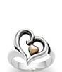 Color:Sterling Silver/14k Gold - Image 1 - Joy of My Heart Sterling Silver and 14K Gold Ring